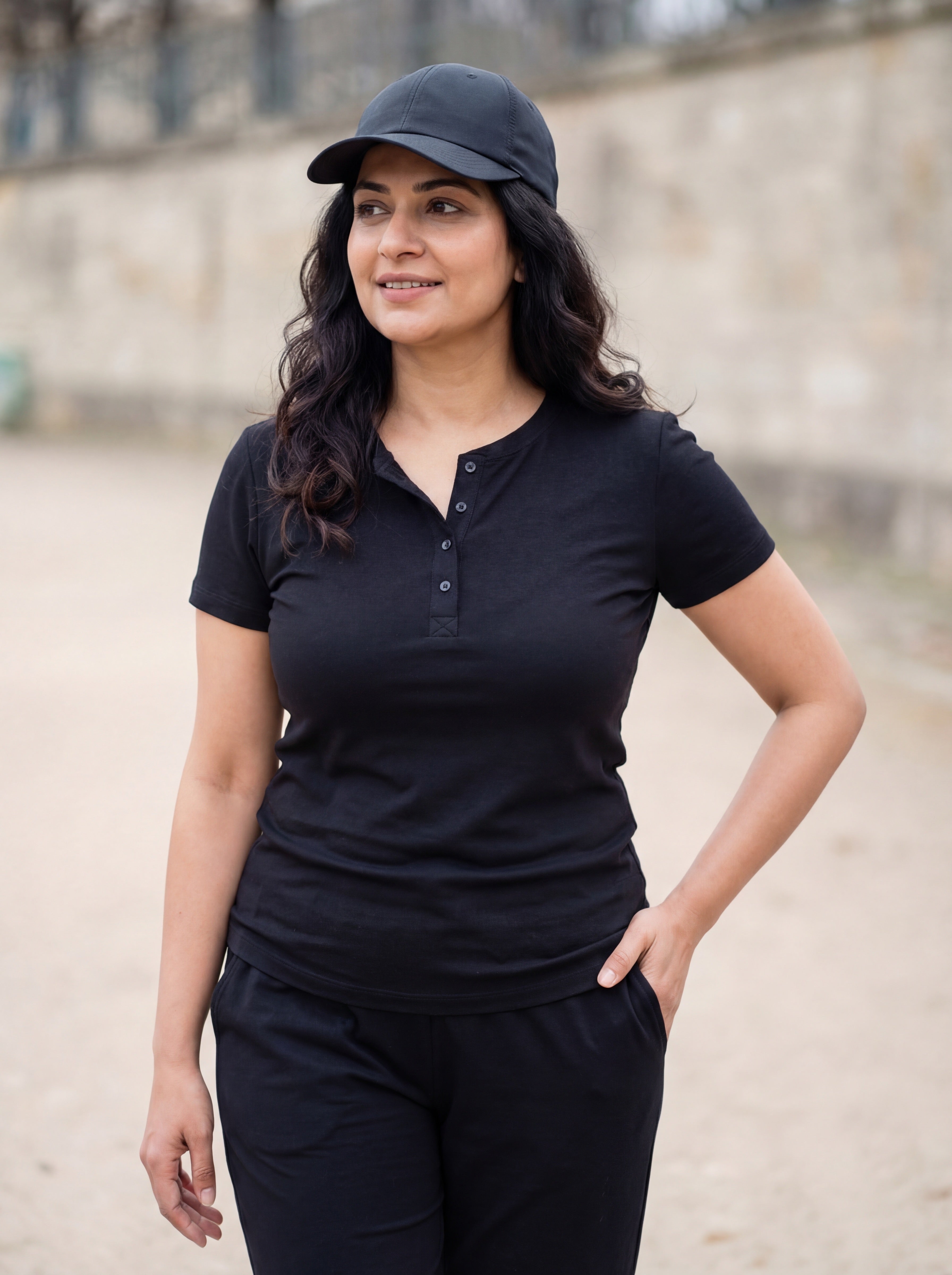 La Forme Henley Half Sleeve Top