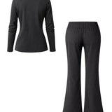 Midnight Flow Flare Co-Ord Set