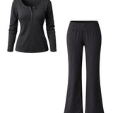 Midnight Flow Flare Co-Ord Set