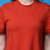 Women's Cotton Lycra Leisure Dress - Cinnamon