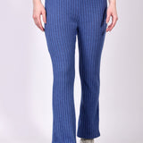 Blue Ribbed Lounge Pants