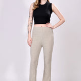 Silver Grey Ribbed Lounge Pants
