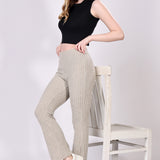 Silver Grey Ribbed Lounge Pants