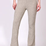 Silver Grey Ribbed Lounge Pants