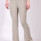 Silver Grey Ribbed Lounge Pants