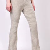 Silver Grey Ribbed Lounge Pants