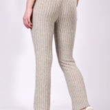 Silver Grey Ribbed Lounge Pants