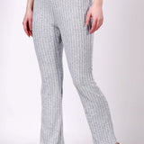 Grey Ribbed Lounge Pants
