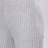 Grey Ribbed Lounge Pants