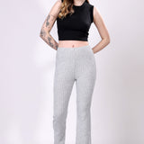 Grey Ribbed Lounge Pants