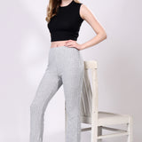 Grey Ribbed Lounge Pants