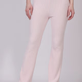 Powder Pink Ribbed Lounge Pants