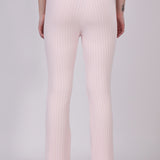 Powder Pink Ribbed Lounge Pants