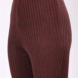 Mocha Ribbed Lounge Pants