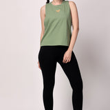 VivActive Cotton Tank Tops - Olive
