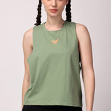 VivActive Cotton Tank Tops - Olive