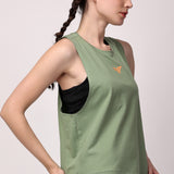 VivActive Cotton Tank Tops - Olive