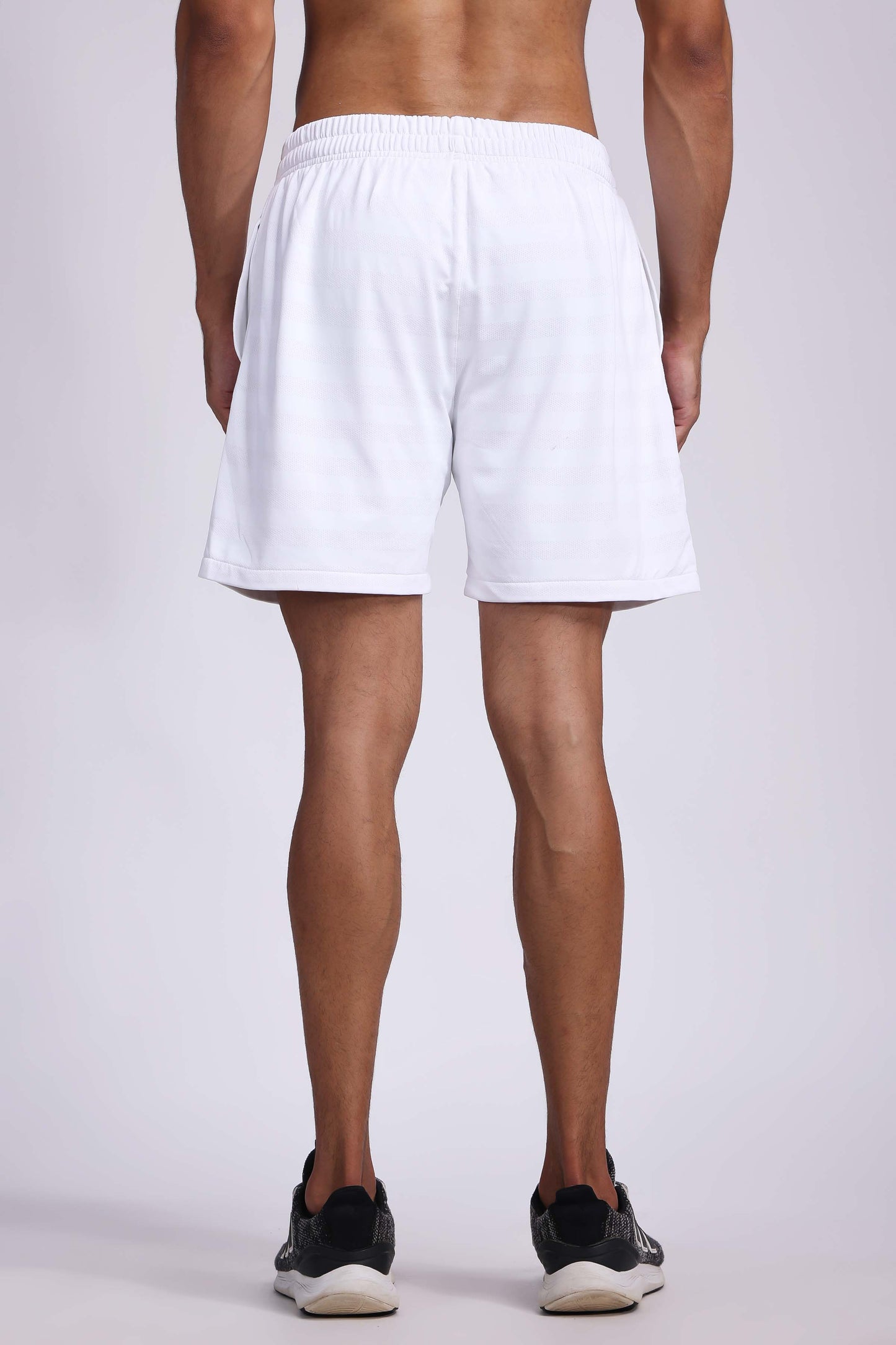 Men's Topaz Badminton Shorts - White/Yellow