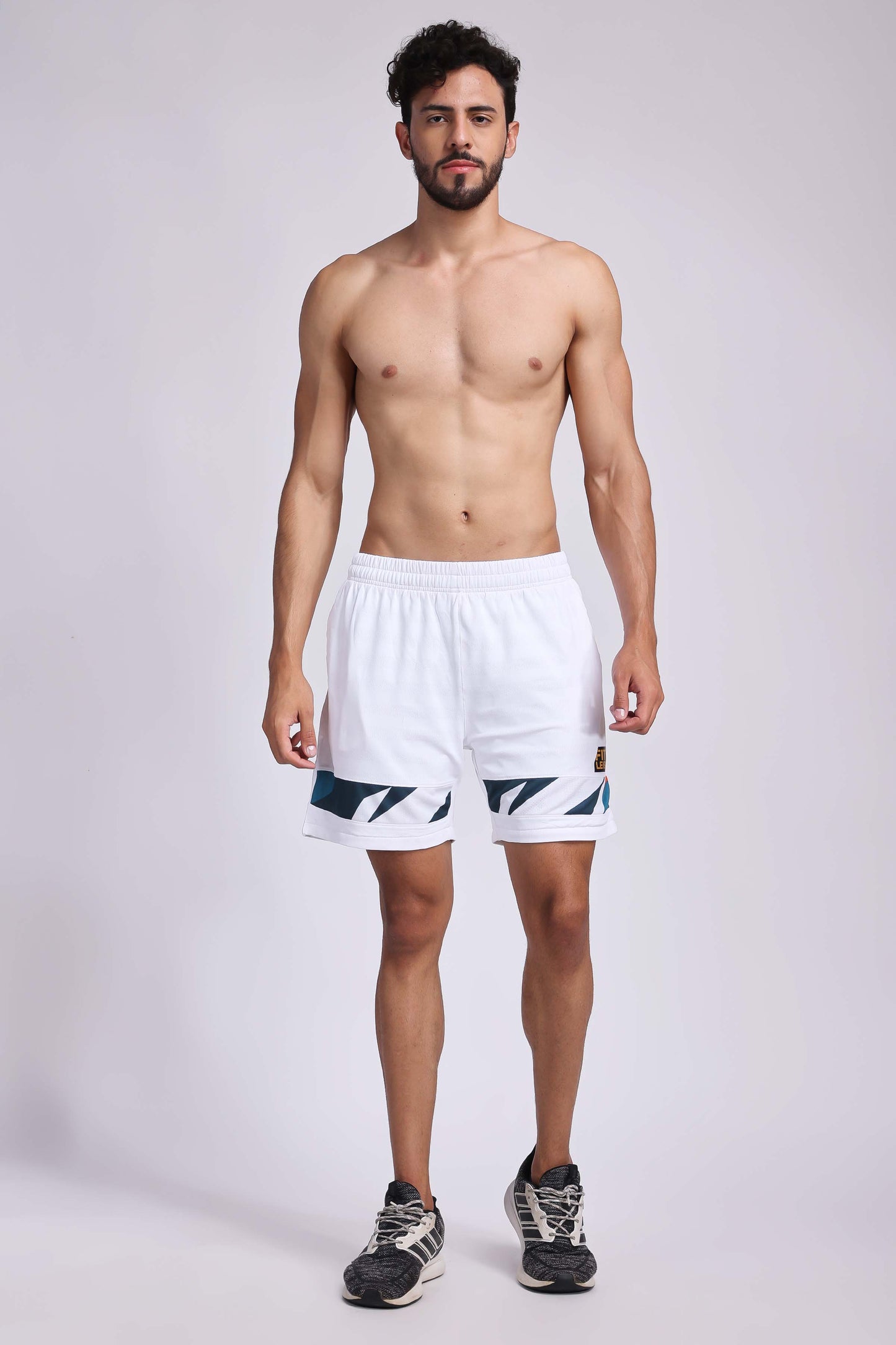 Men's Pyrite Tennis Shorts - White/Orange