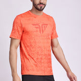 Men's Training/Workout Tee - Neon Orange
