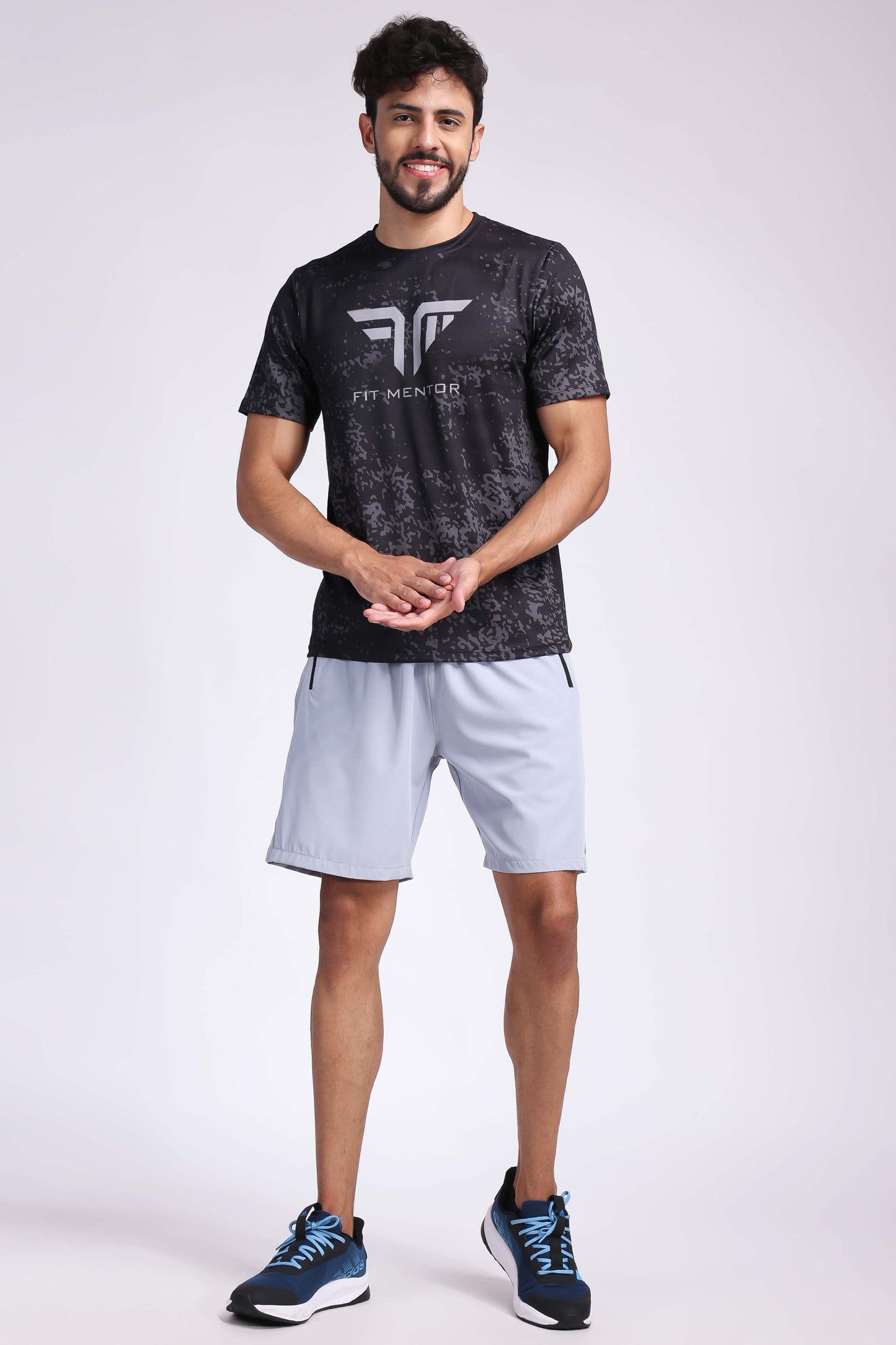 Men's Lycra Training Shorts - Light Grey