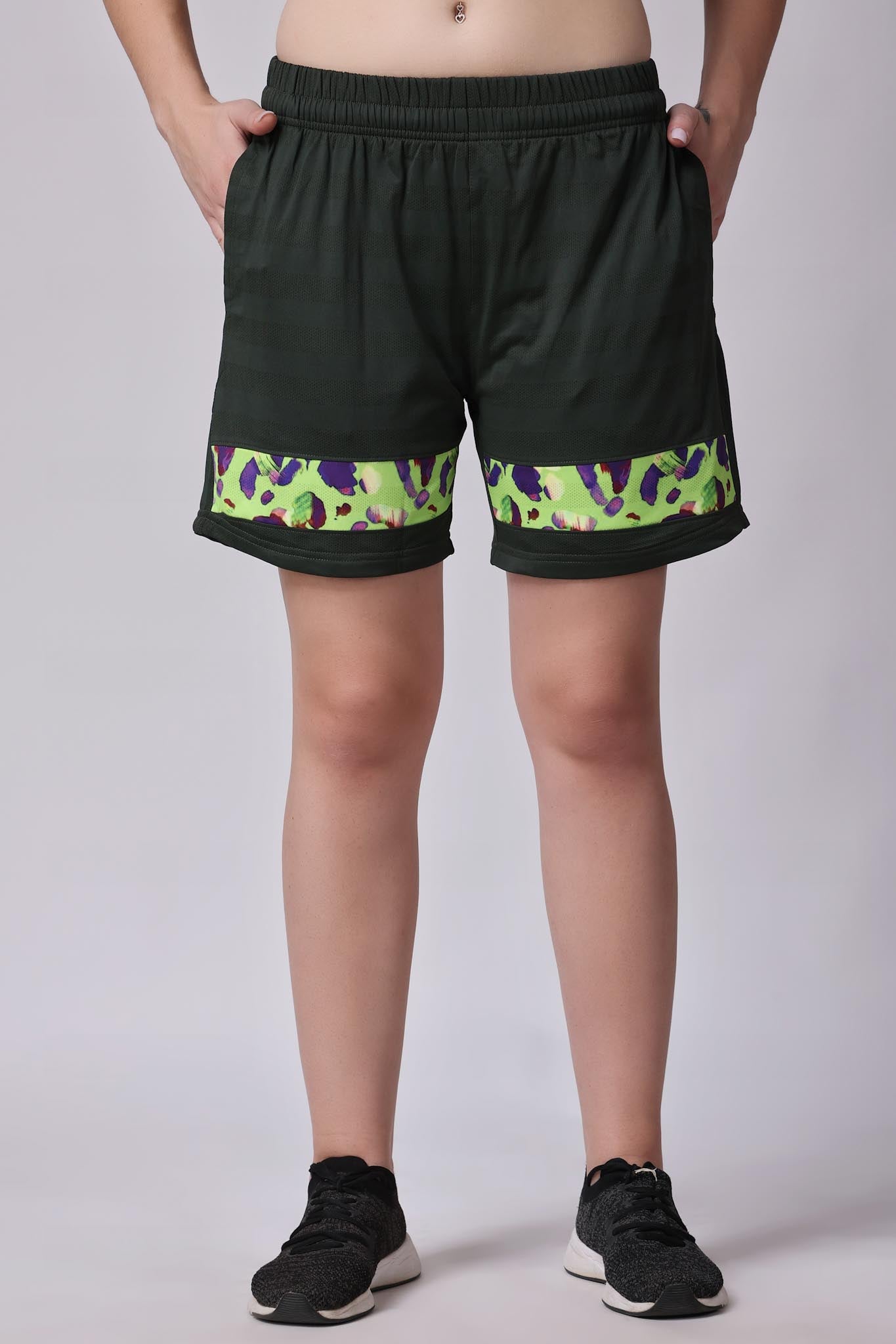 Women's Peridot Shorts - Neon Green