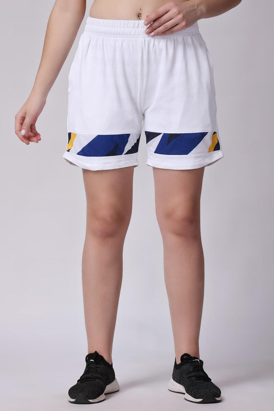 Women's Topaz Badminton Shorts - White/Yellow