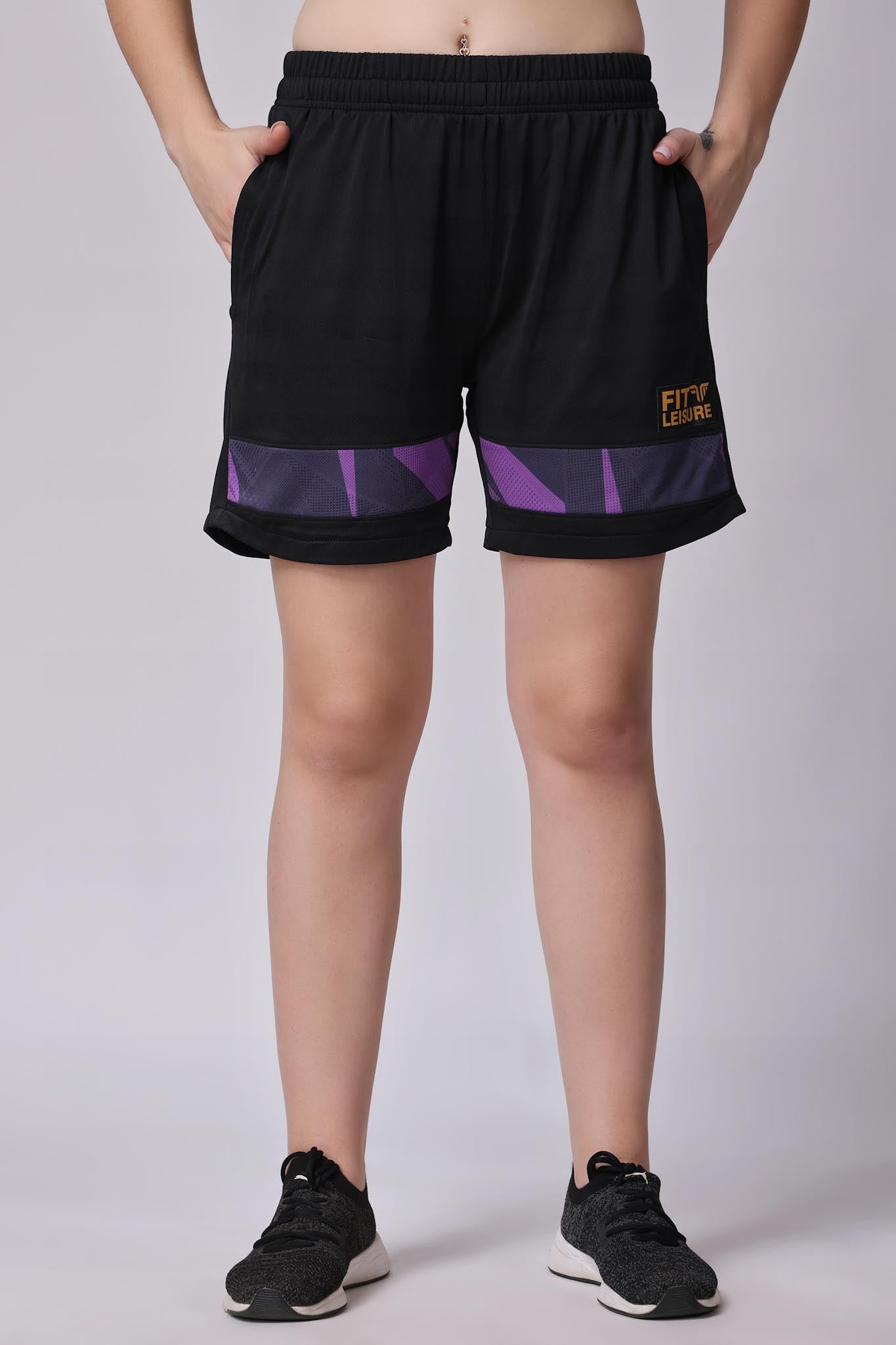 Women's Sapphire Badminton Shorts - Dark Purple