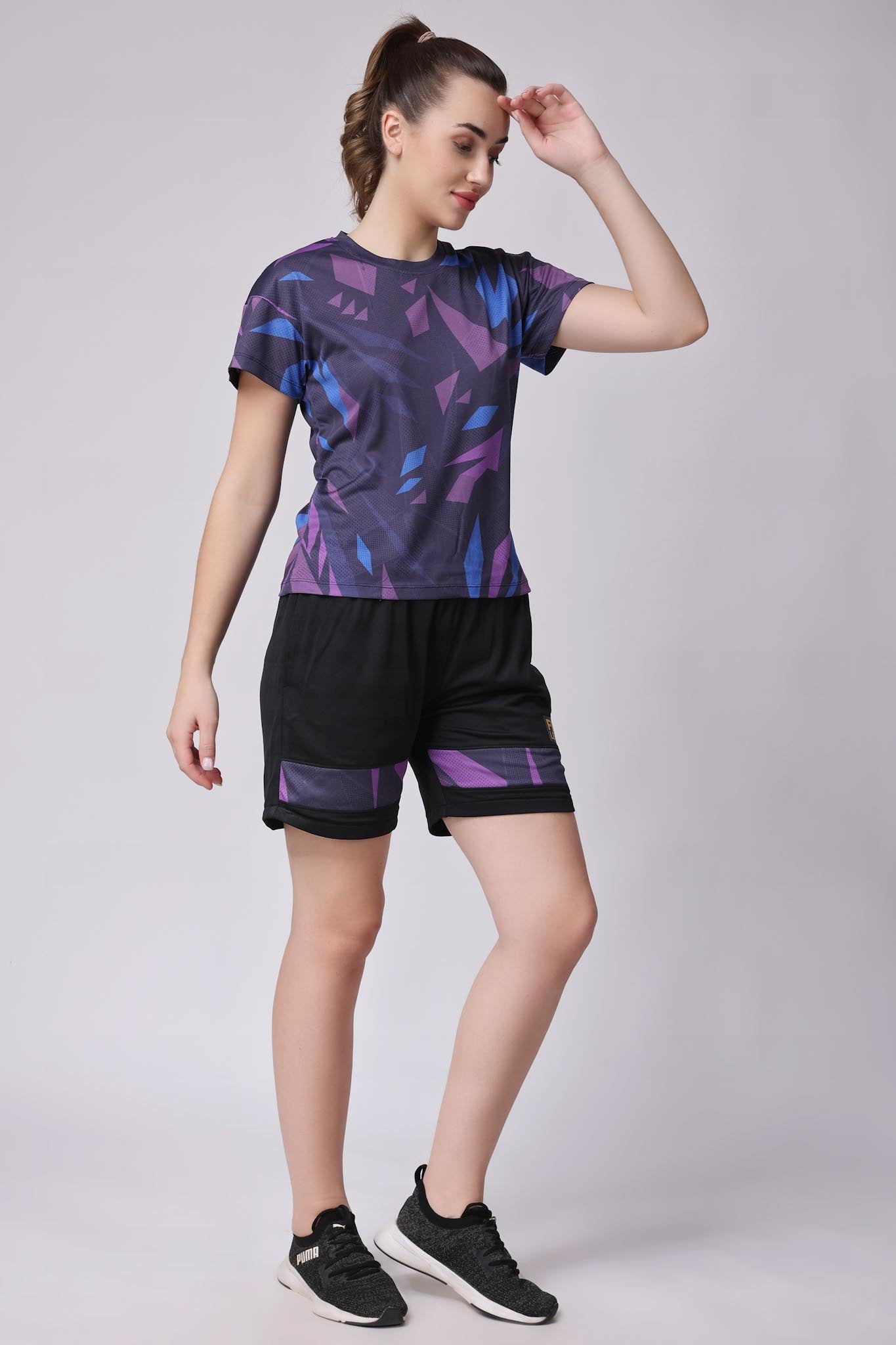 Women's Sapphire Badminton Coord Set - Dark Purple