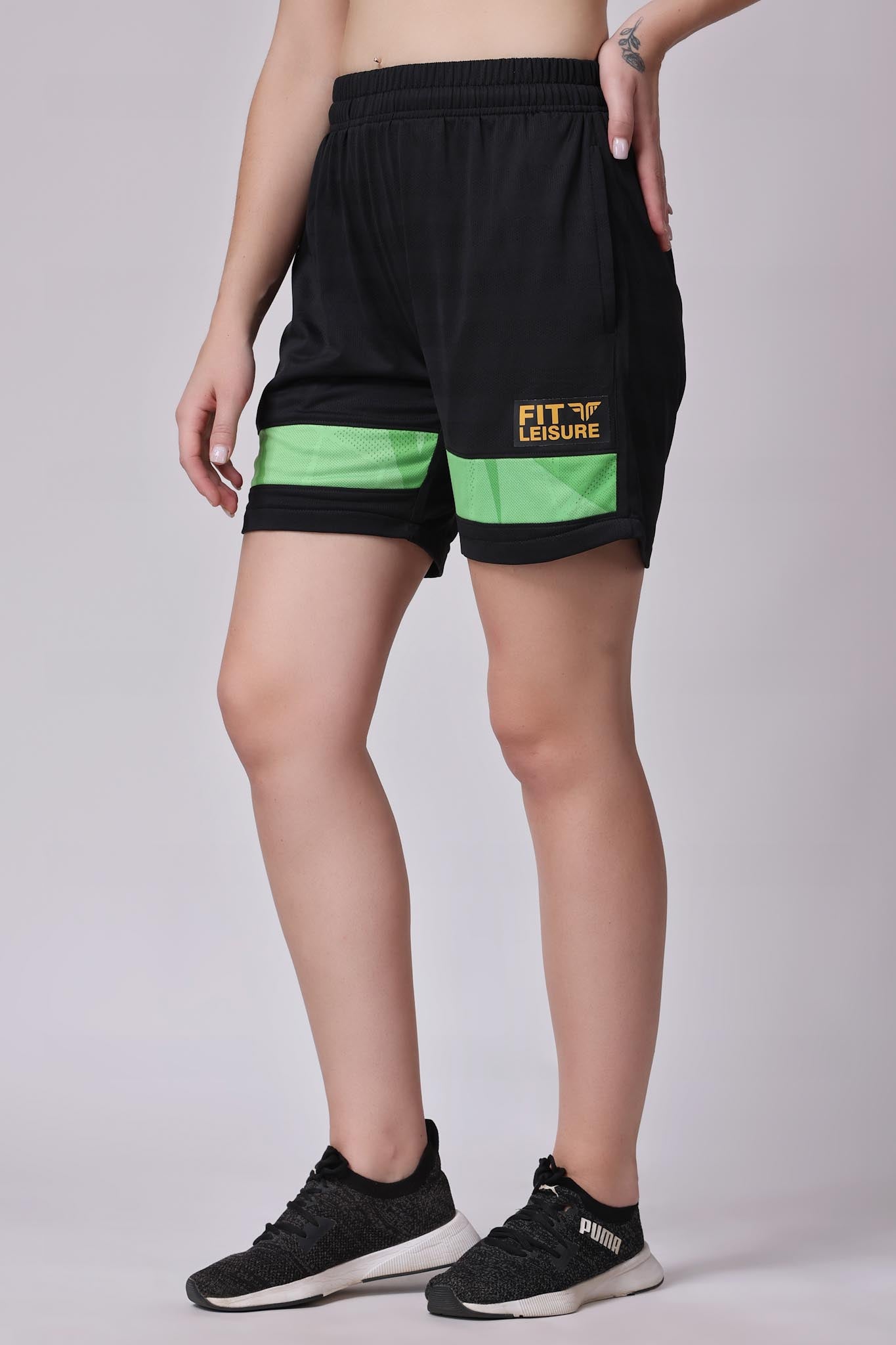Women's Agate Tennis Shorts - Neon Green
