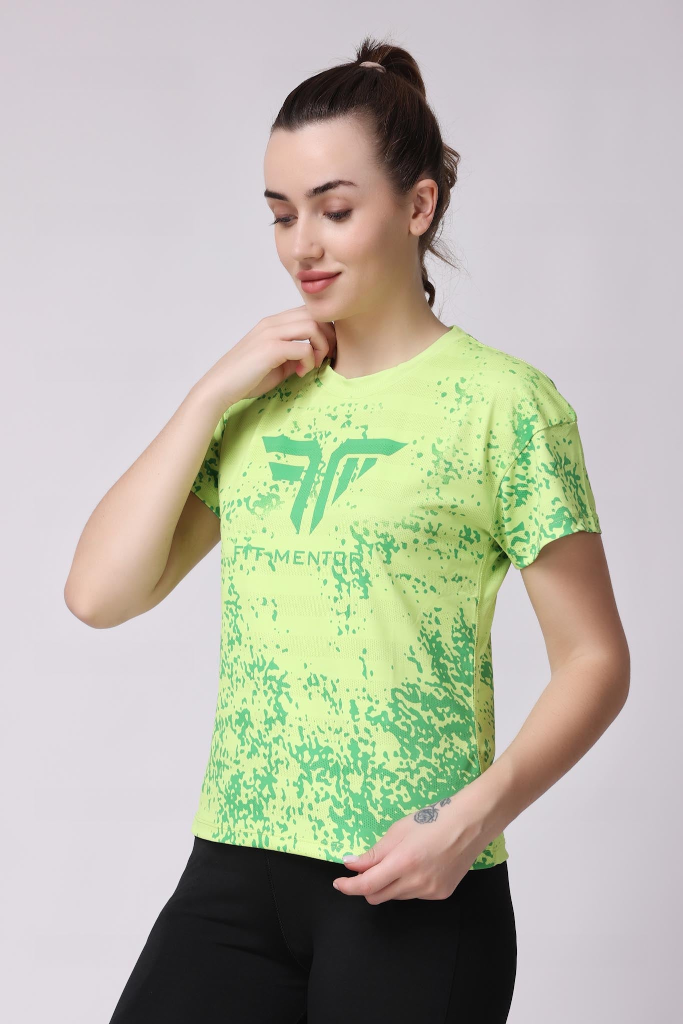Women's Training/Workout Tee - Neon Green