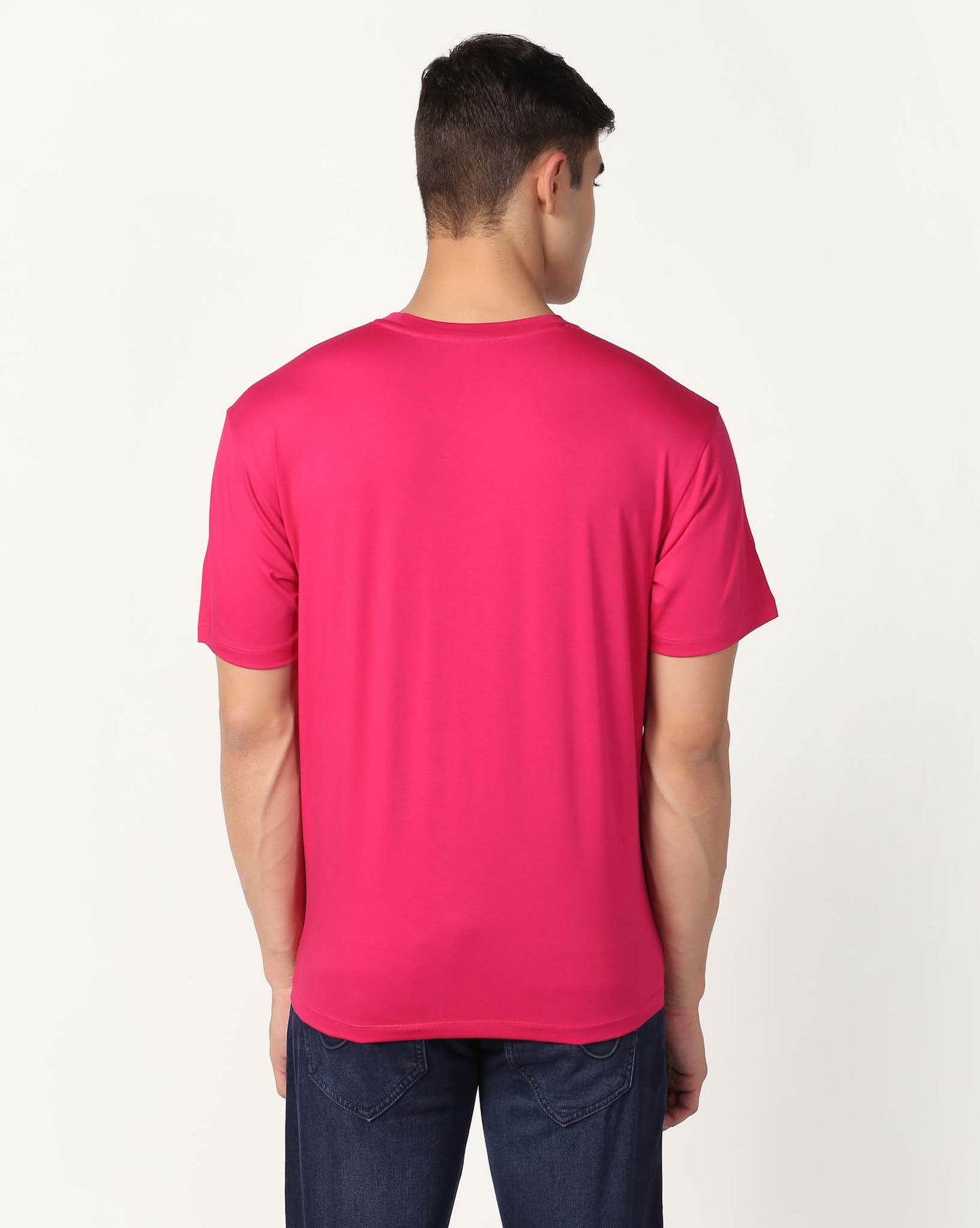 Men's Cotton Lycra Tee - Pink