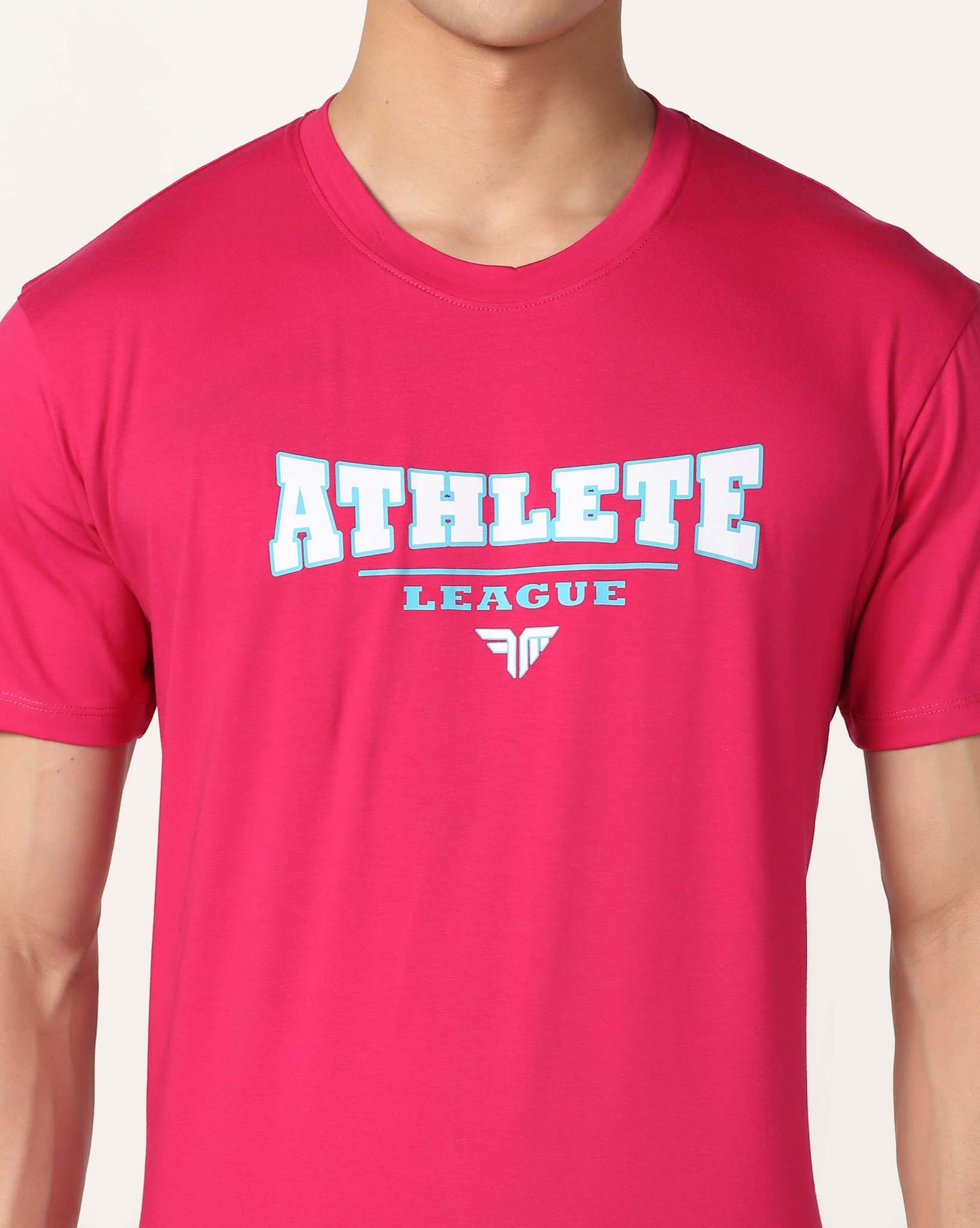 Men's Cotton Lycra Tee - Pink