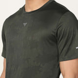 Men's Running Polyester Tee - Olive