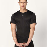 Men's Running Polyester Tee - Black