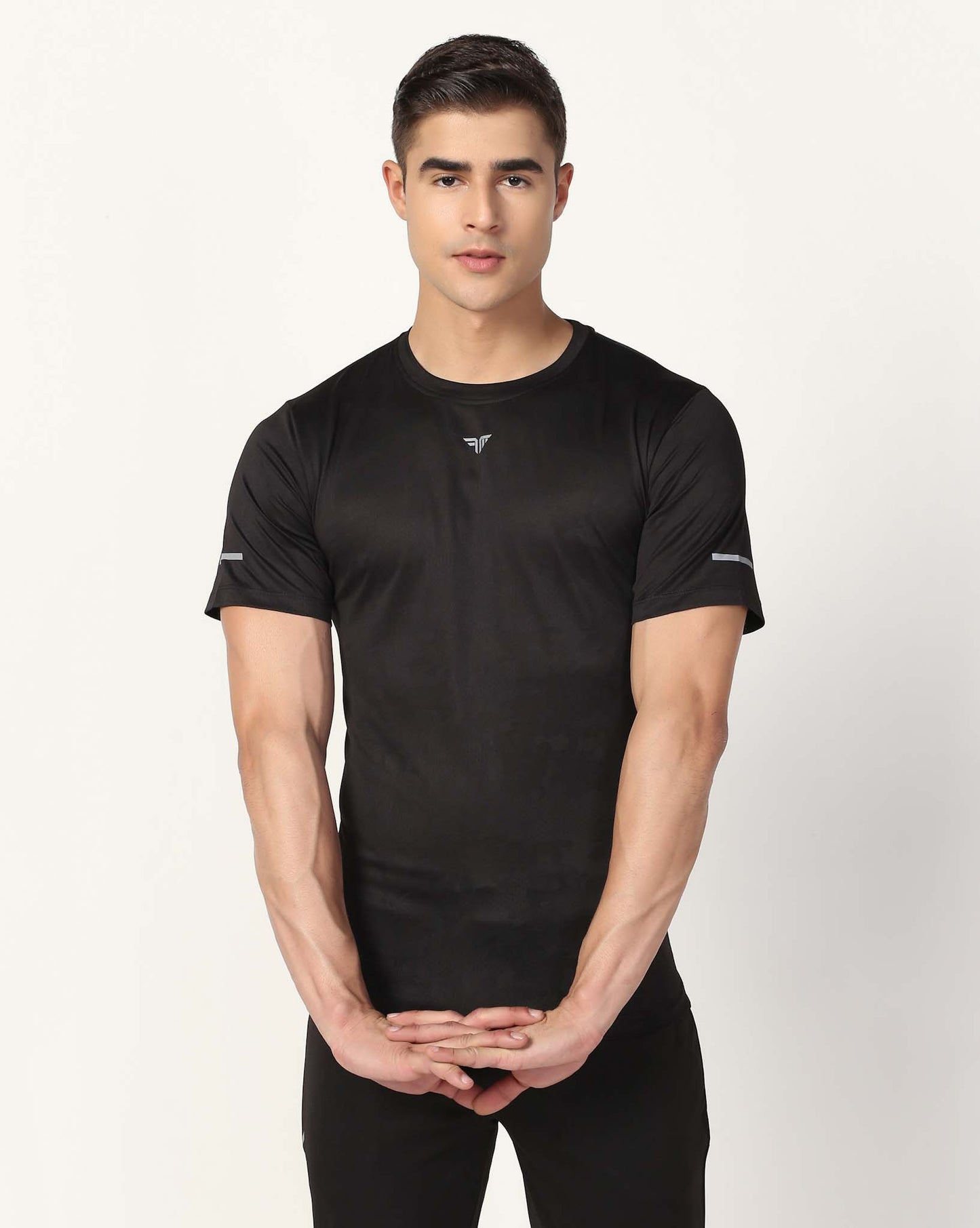 Men's Running Polyester Tee - Black