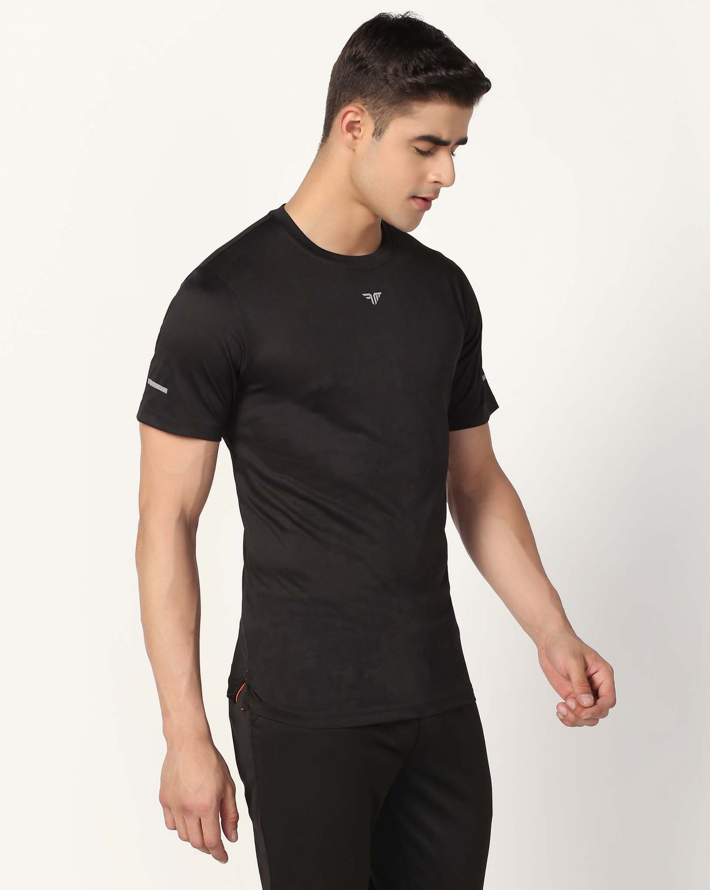 Men's Running Polyester Tee - Black