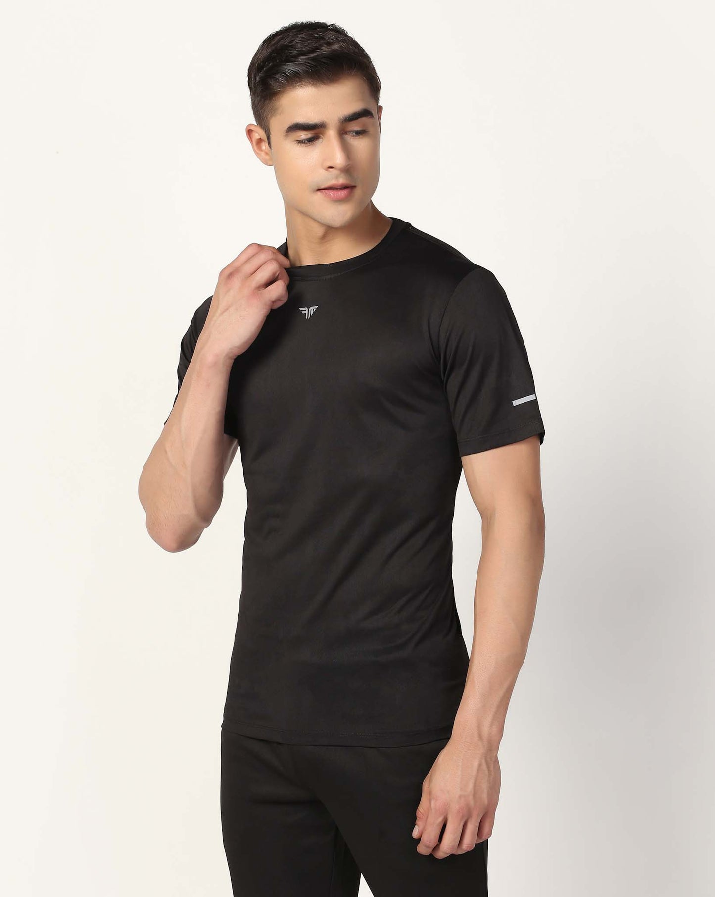Men's Running Polyester Tee - Black