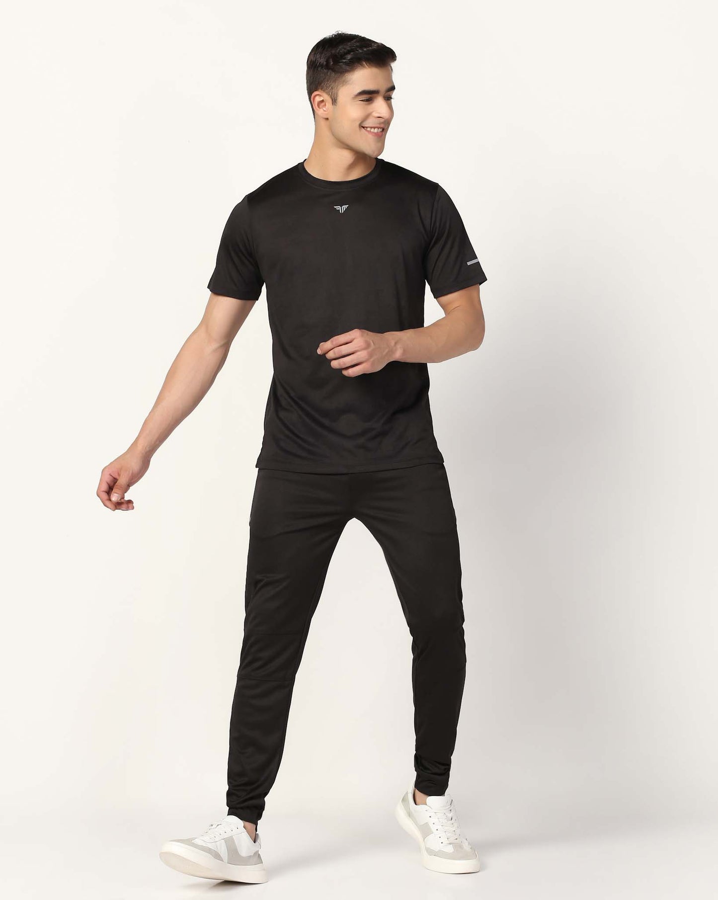 Men's Running Polyester Tee - Black