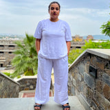 Women's Leisure Coord Set - White