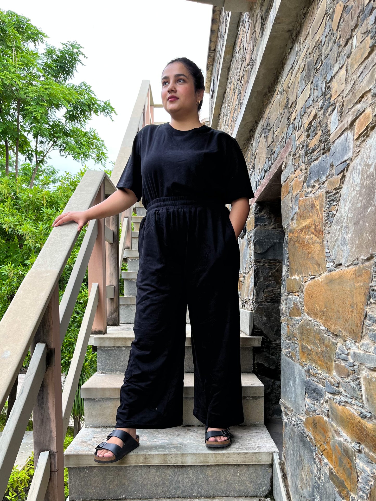Women's Leisure Coord Set - Black