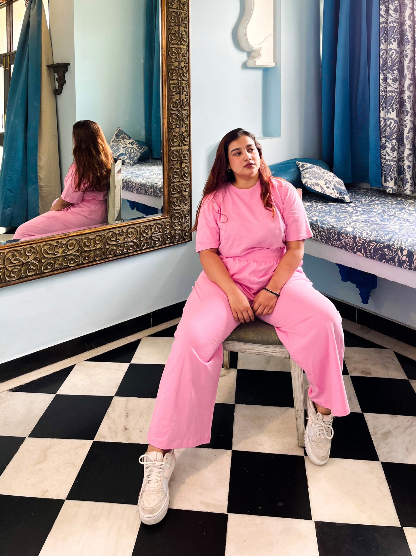 Women's Leisure Coord Set - Baby Pink