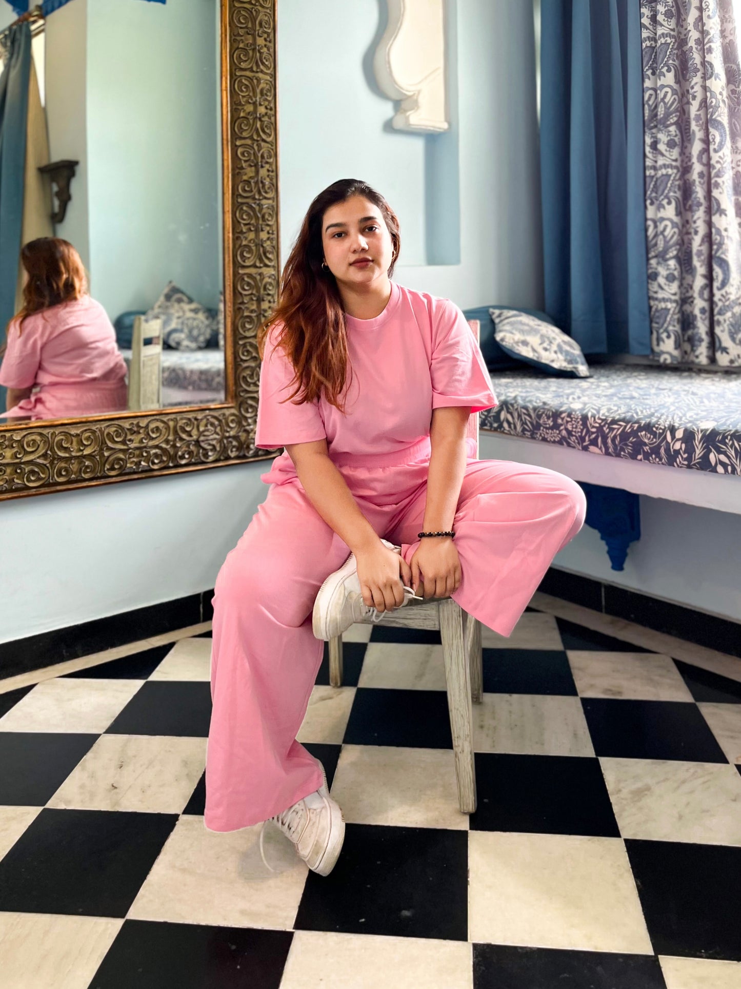 Women's Leisure Coord Set - Baby Pink