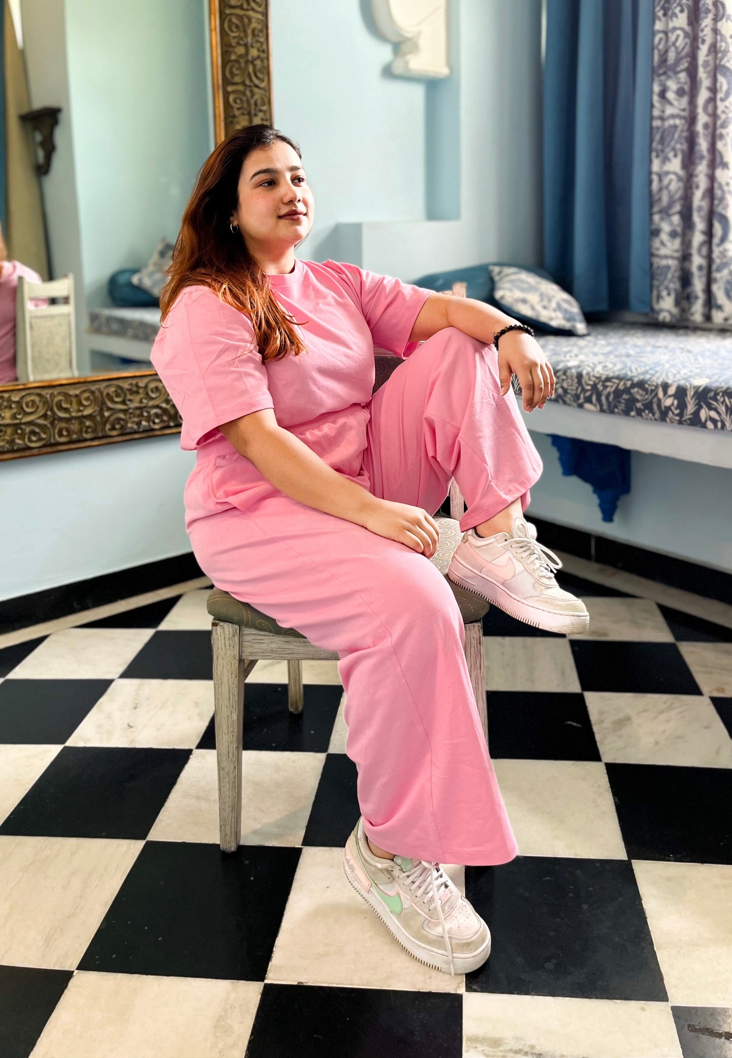 Women's Leisure Coord Set - Baby Pink