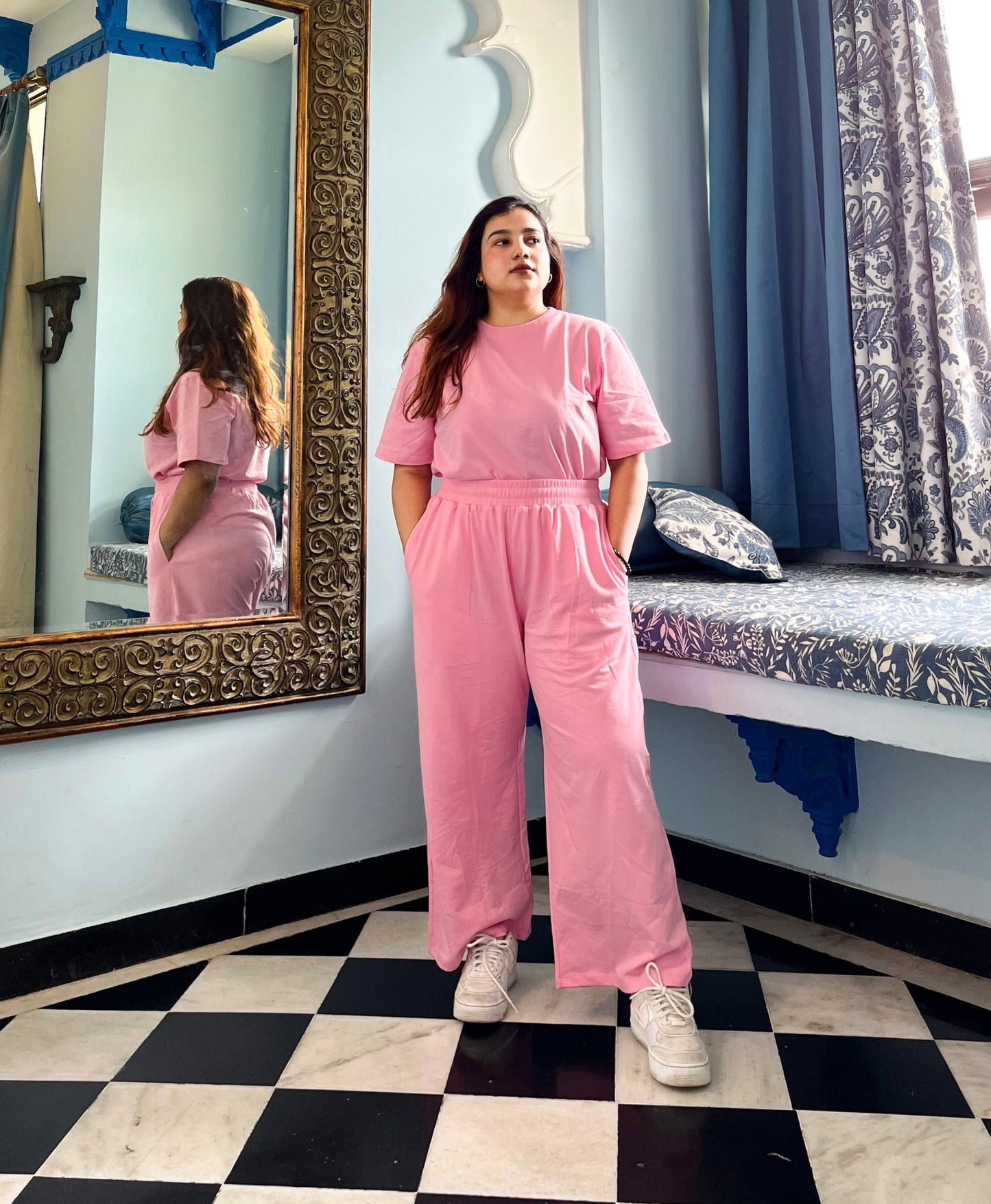 Women's Leisure Coord Set - Baby Pink