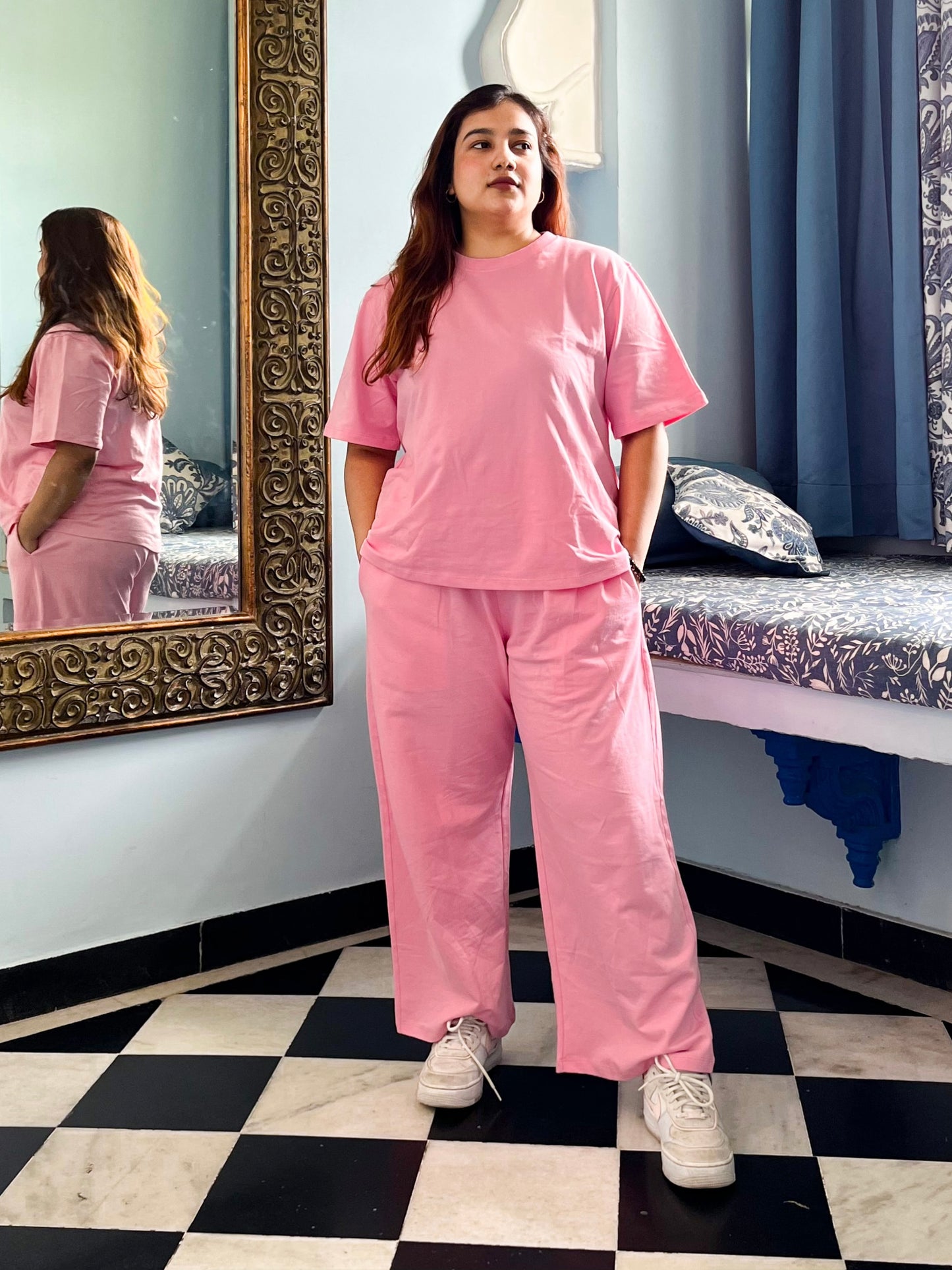 Women's Leisure Coord Set - Baby Pink
