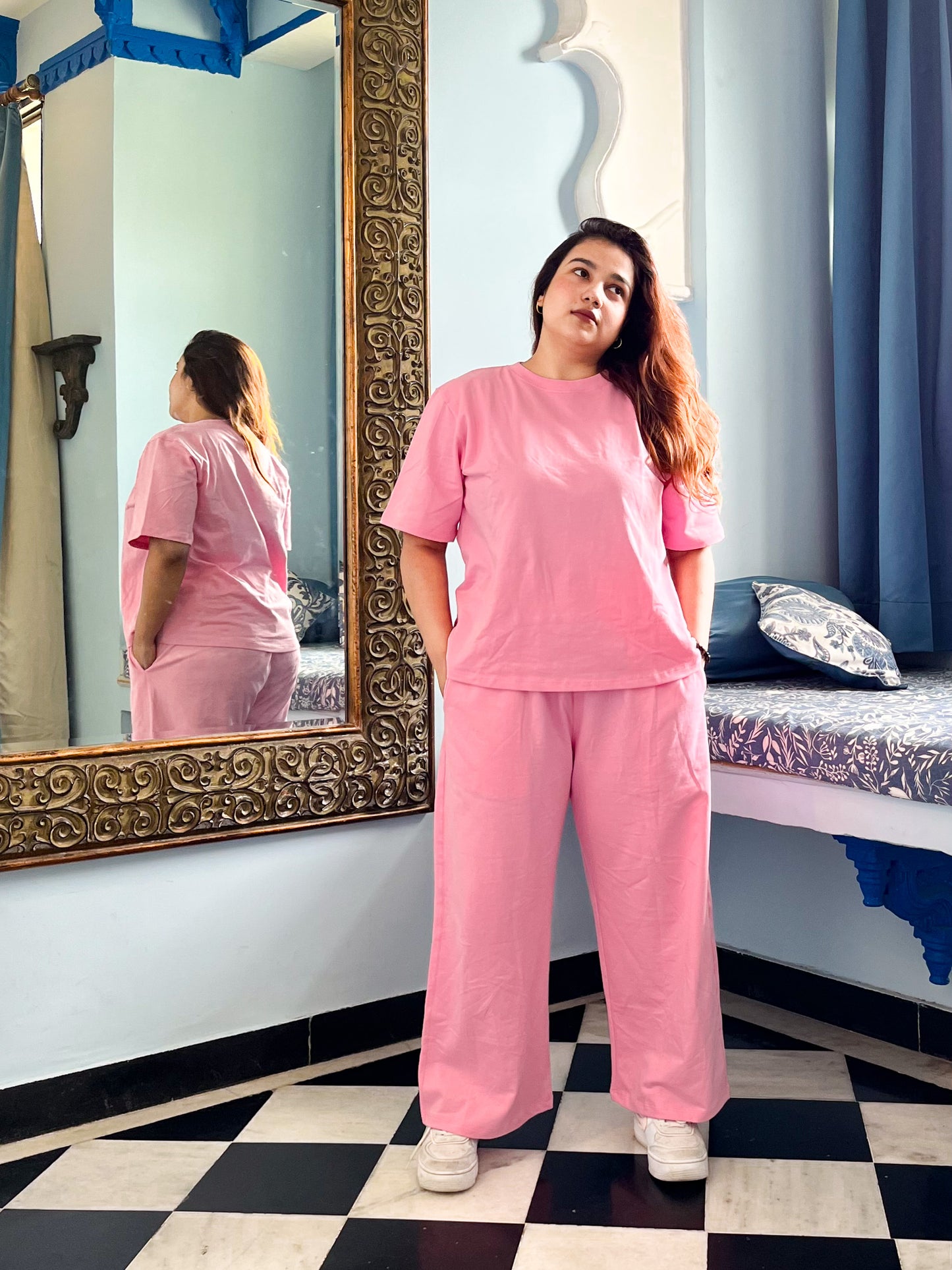 Women's Leisure Coord Set - Baby Pink