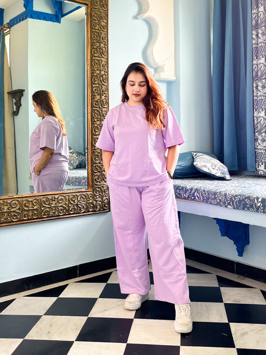 Women's Leisure Coord Set - Lilac