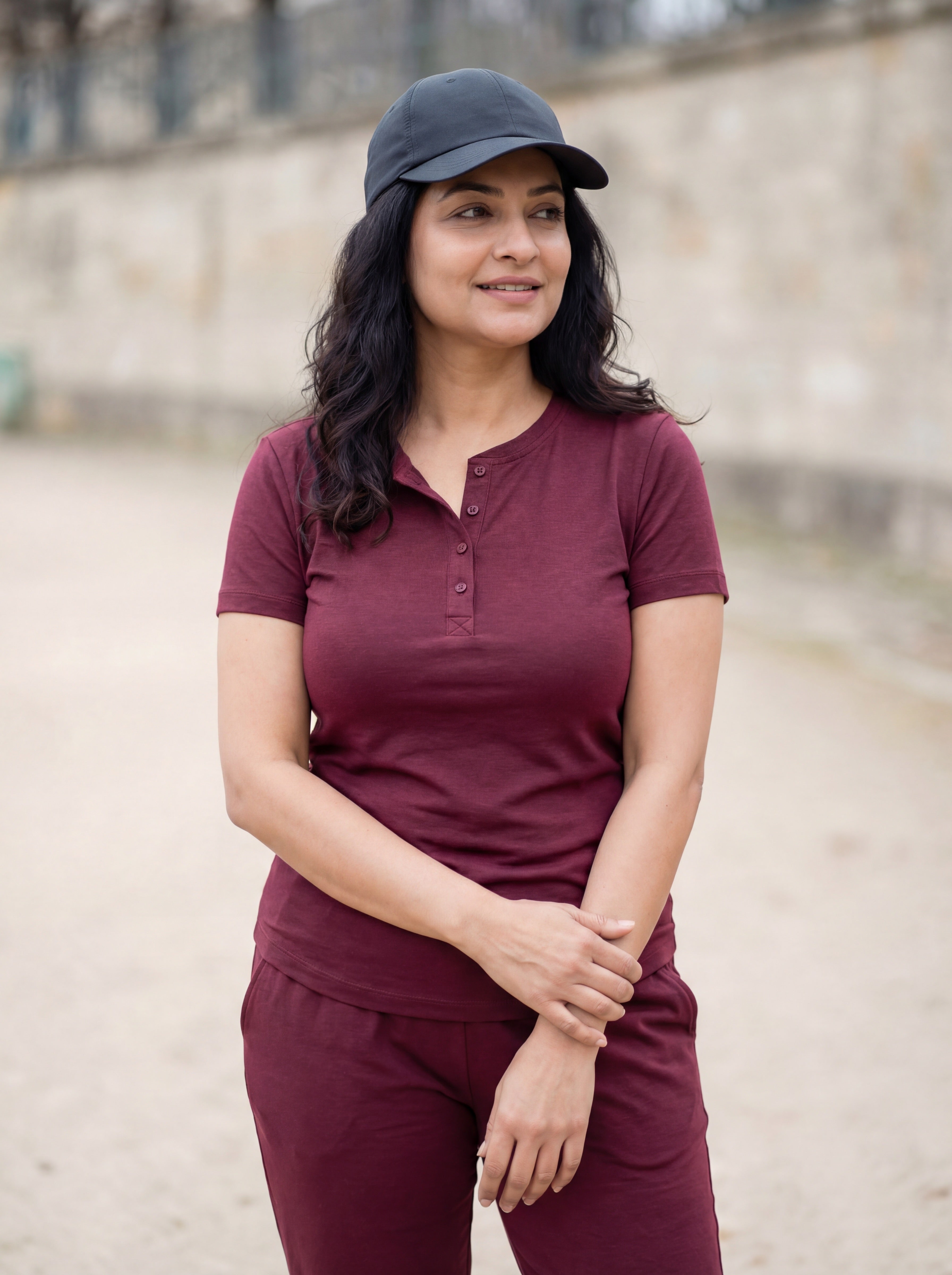 La Forme Henley Half Sleeve Top