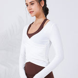 Wrap It Up Long Sleeve Top – White